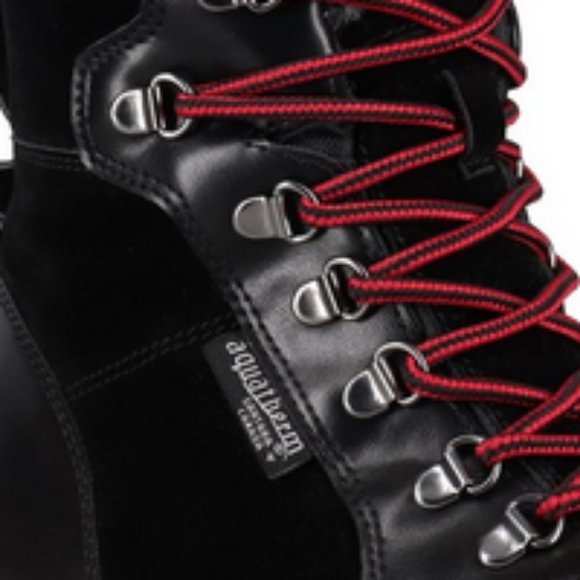 Santana Canada Black & Red Essie Waterproof Suede Boot 8 - Picture 3 of 6